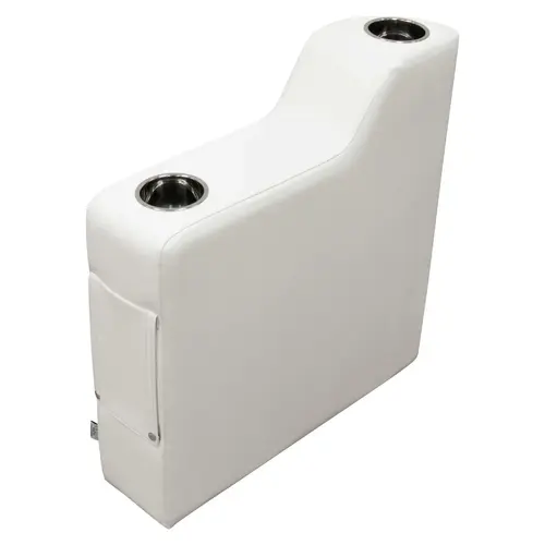 Wise DLX3010-204 DLX Series Pontoon Right Radius Arm Rest - Brite White Wise DLX3010-204 DLX Series Pontoon Right Radius Arm Rest - Brite White