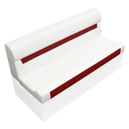 Wise DLX106-1906 DLX Series 55" Pontoon Bench Cushion Set - White / Crimson Red Wise DLX106-1906 DLX Series 55" Pontoon Bench Cushion Set - White / Crimson Red