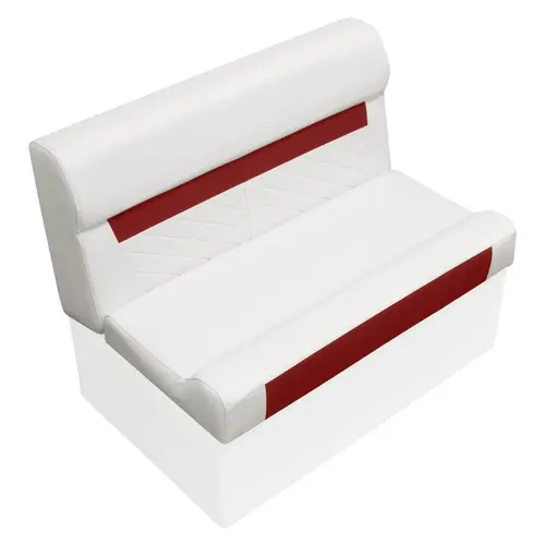 Wise DLX100-1906 DLX Series 37" Pontoon Bench Seat Cushion Set - White / Crimson Red Wise DLX100-1906 DLX Series 37" Pontoon Bench Seat Cushion Set - White / Crimson Red