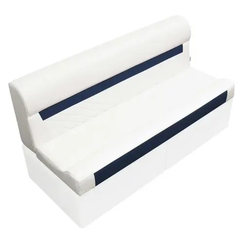 Wise DLX106-1904 DLX Series 55" Pontoon Bench Cushion Set - White / Mariner Blue Wise DLX106-1904 DLX Series 55" Pontoon Bench Cushion Set - White / Mariner Blue
