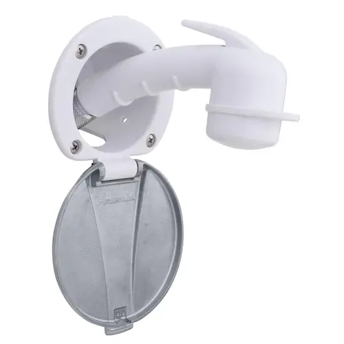 Recessed Shower Stainless Steel Lid Small Sprayer, 6 ftRubber Hose, Arctic White Recessed Shower Stainless Steel Lid Small Sprayer, 6 ftRubber Hose, Arctic White