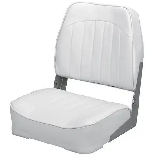 Promotional Low-Back Folding Fishing Boat Seat, White Promotional Low-Back Folding Fishing Boat Seat, White