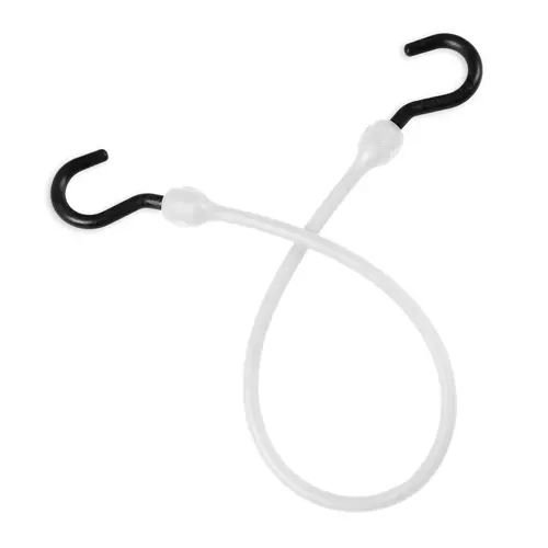 12" Polyurethane Cord with Heavy Duty Nylon Hook Ends, White 12" Polyurethane Cord with Heavy Duty Nylon Hook Ends, White