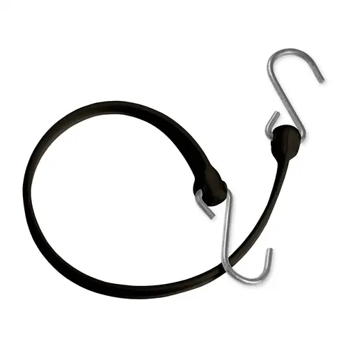 36" Bungee Strap with Galvanized Hook Ends, Black 36" Bungee Strap with Galvanized Hook Ends, Black