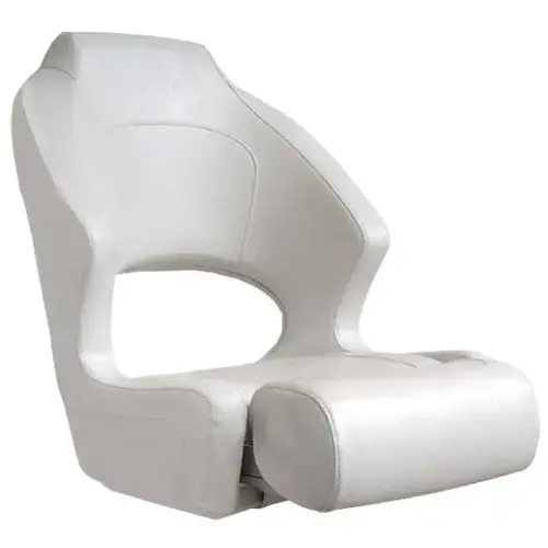 Deluxe Sport Flip Up Bucket Seat White Deluxe Sport Flip Up Bucket Seat White