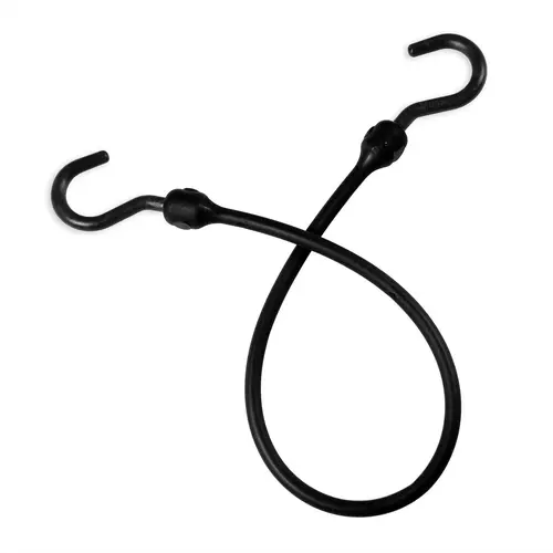 24" Polyurethane Cord with Heavy Duty Nylon Hook Ends, Black 24" Polyurethane Cord with Heavy Duty Nylon Hook Ends, Black