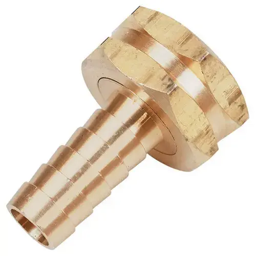 Brass 3/4" Female Garden Hose Thread to 3/4" Hose Barb Adapter Brass 3/4" Female Garden Hose Thread to 3/4" Hose Barb Adapter