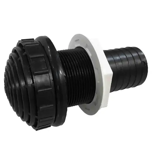 Thru-Hull Fitting - 5/8" Straight, White Thru-Hull Fitting - 5/8" Straight, White