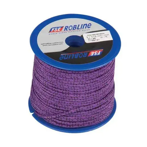 49 ft X 3mm Polyester Braid Line Mini-Spool Purple with Black Fleck 49 ft X 3mm Polyester Braid Line Mini-Spool Purple with Black Fleck