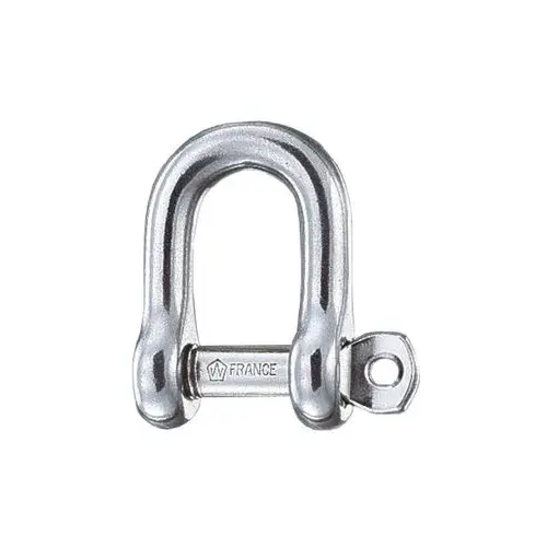 1/4" Stainless Steel Self-Locking Pin "D" Shackle 1/4" Stainless Steel Self-Locking Pin "D" Shackle