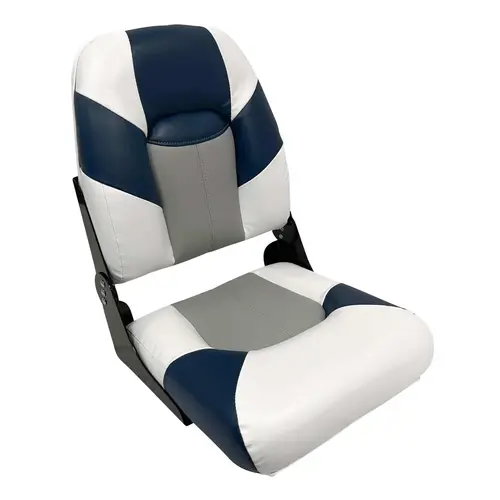 1461 Baja Series High Back Boat Seat Brite White / Grey / Midnight 1461 Baja Series High Back Boat Seat Brite White / Grey / Midnight