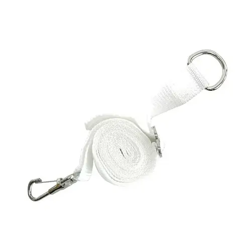 Adjustable Dacron Bimini Strap White Adjustable Dacron Bimini Strap White