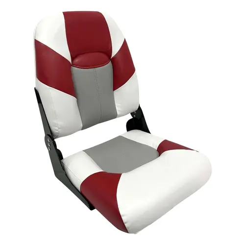 1461 Baja Series High Back Boat Seat Brite White / Grey / Dark Red 1461 Baja Series High Back Boat Seat Brite White / Grey / Dark Red