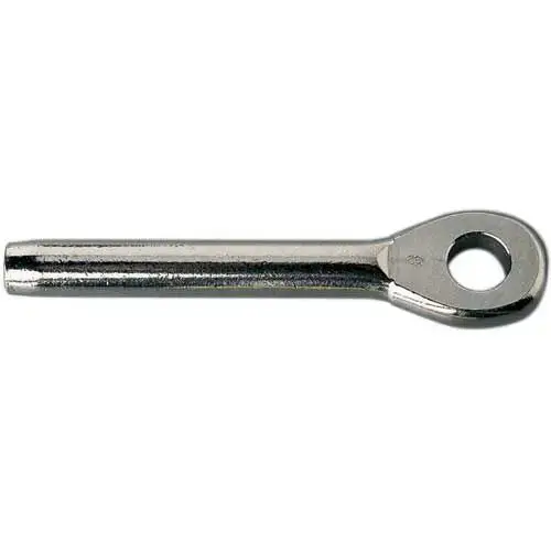 Stainless Steel Marine Swage Eye for 1/4" Wire, 1/2" Pin Dia. Stainless Steel Marine Swage Eye for 1/4" Wire, 1/2" Pin Dia.