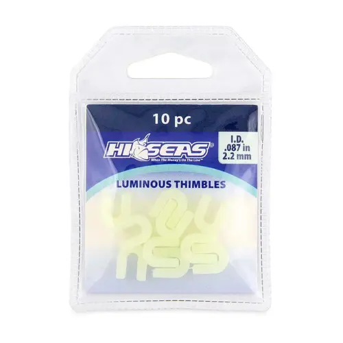 Luminous Plastic Thimbles, U-Shape, 2.2 mm line max, Light Green, 10-Pack Luminous Plastic Thimbles, U-Shape, 2.2 mm line max, Light Green, 10-Pack