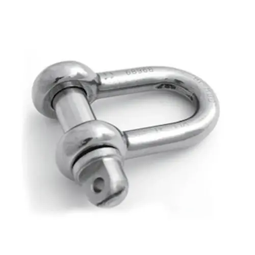 High Tensile Stainless Steel D Shackle, Type A, 3/8" Pin Dia., 2000lb. WLL High Tensile Stainless Steel D Shackle, Type A, 3/8" Pin Dia., 2000lb. WLL
