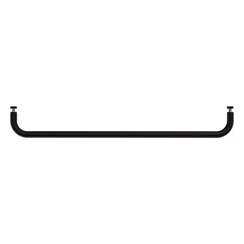 Tubular Single Sided Towel Bar 24" Center To Center 24-3/4" Length 1/4" To 1/2" Glass Thickness Without Metal Washers Oil Rubbed Bronze Finish Tubular Single Sided Towel Bar 24" Center To Center 24-3/4" Length 1/4" To 1/2" Glass Thickness Without Metal Washers Oil Rubbed Bronze Finish