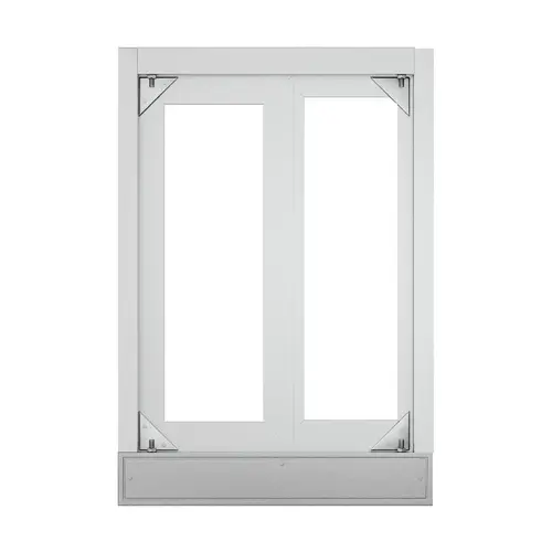 Manual Transaction Window 24" W x 38-1/2" H Size Clear Anodized Finish Manual Transaction Window 24" W x 38-1/2" H Size Clear Anodized Finish