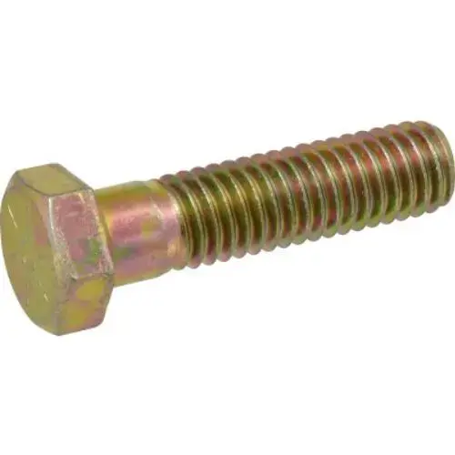 Hex Head Cap Screw, Grade 8, 1" x 2", Coarse Thread, Yellow Zinc Plated Hex Head Cap Screw, Grade 8, 1" x 2", Coarse Thread, Yellow Zinc Plated