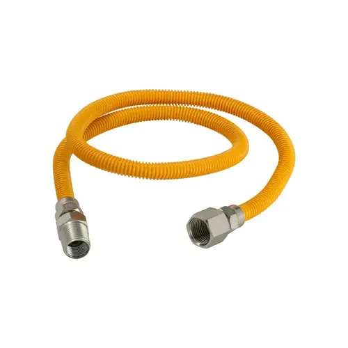 Flexible Gas Connector, 1/4" ID, 1/2" MIP x 1/2" FIP, 48" Flexible Gas Connector, 1/4" ID, 1/2" MIP x 1/2" FIP, 48"