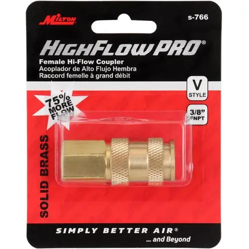 HI-Flo V-Style 'A,M,V' 3/8 FNPT Brass Body HI-Flo V-Style 'A,M,V' 3/8 FNPT Brass Body