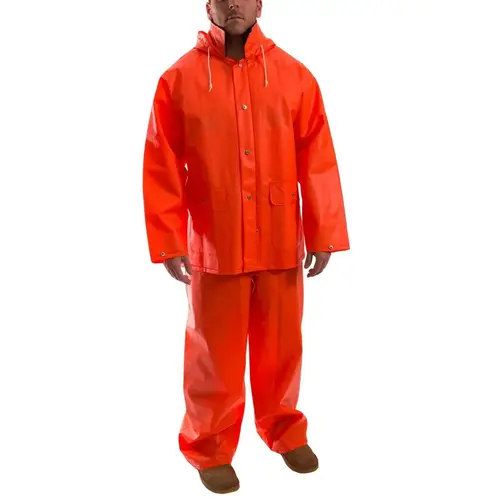 Comfort-Tuff Two-Piece Rain Suit, Orange, PVC/Polyester Comfort-Tuff Two-Piece Rain Suit, Orange, PVC/Polyester