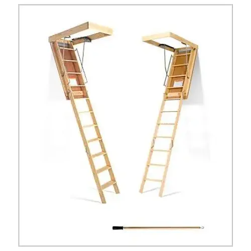 SUPERIOR Folding Attic Stairway, 22-1/2" x 54" Rough Opening, 10 ft Max Height, 300 lb SUPERIOR Folding Attic Stairway, 22-1/2" x 54" Rough Opening, 10 ft Max Height, 300 lb