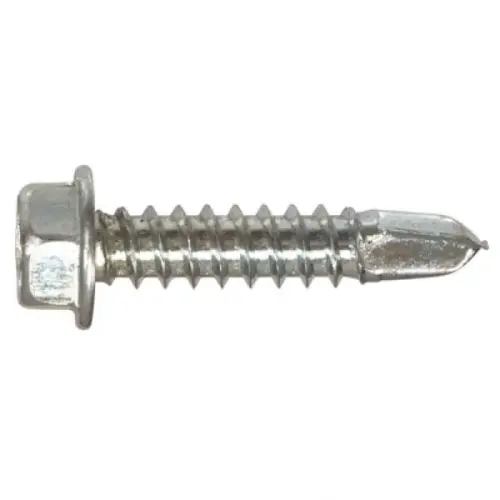 Self-Drilling Screw, #12 x 1", Hex Washer Head, Zinc-Plated, Box of 50 Self-Drilling Screw, #12 x 1", Hex Washer Head, Zinc-Plated, Box of 50