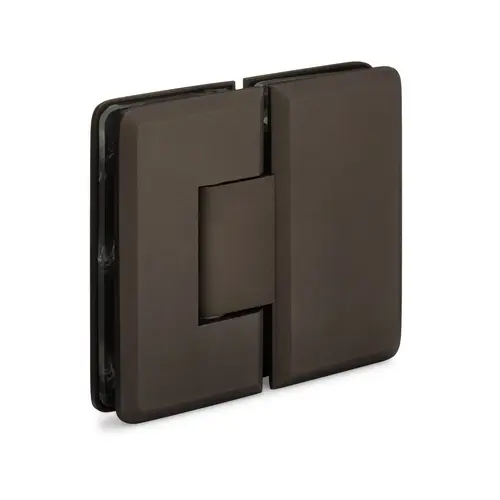 Oceana Heavy Duty 180 degree Glass-Glass Hinge with 5 degree Offset - Oil Rubbed Bronze Medium Oceana Heavy Duty 180 degree Glass-Glass Hinge with 5 degree Offset - Oil Rubbed Bronze Medium