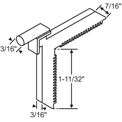 TILT CORNER KEY, PLASTIC TILT CORNER KEY, PLASTIC