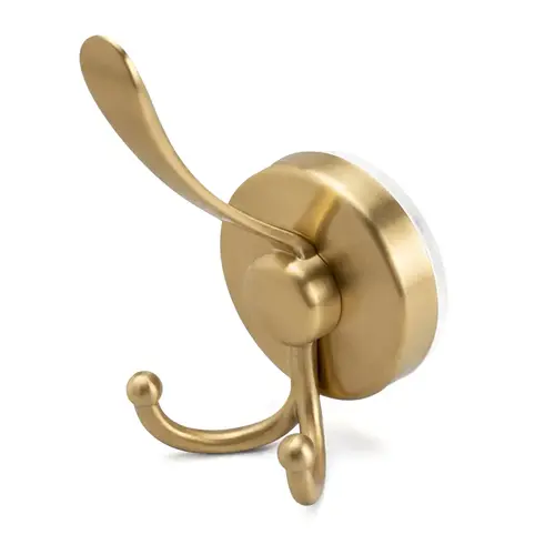 No-Drill 3-Prong Suction Robe Hook - Satin Brass No-Drill 3-Prong Suction Robe Hook - Satin Brass