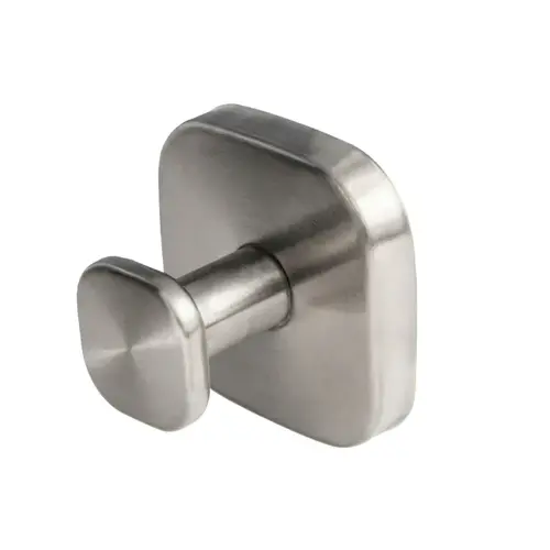 No-Drill Square Suction Robe Hook - Brushed Stainless No-Drill Square Suction Robe Hook - Brushed Stainless