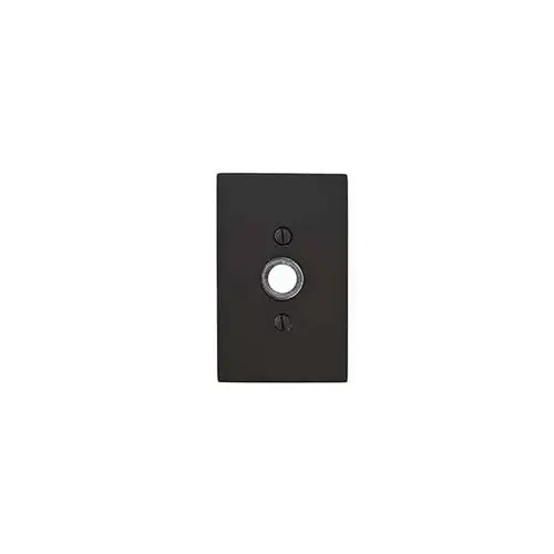 Doorbell Button Modern Rectangular Rose, Bright Nickel Finish Doorbell Button Modern Rectangular Rose, Bright Nickel Finish