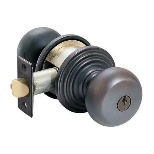 Providence Knob Keyed Entry With Rope Rose And Adjustable Latch Oil Rubbed Bronze Finish Providence Knob Keyed Entry With Rope Rose And Adjustable Latch Oil Rubbed Bronze Finish