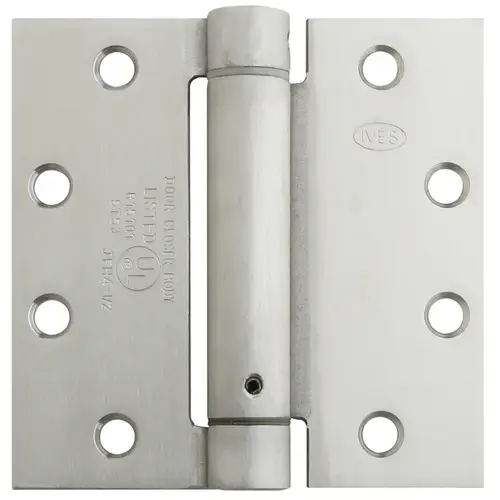 4 1/2" x 4 1/2" 3-Knuckle Spring Hinge, Standard Weight, 4-1/2" x 4-1/2", Bright Chromium Plated 4 1/2" x 4 1/2" 3-Knuckle Spring Hinge, Standard Weight, 4-1/2" x 4-1/2", Bright Chromium Plated