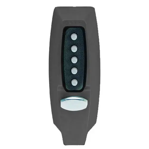 Mechanical Pushbutton Auxiliary Lock with Thumbturn; 1" Deadbolt and 2-3/8" Backset Black Finish Mechanical Pushbutton Auxiliary Lock with Thumbturn; 1" Deadbolt and 2-3/8" Backset Black Finish