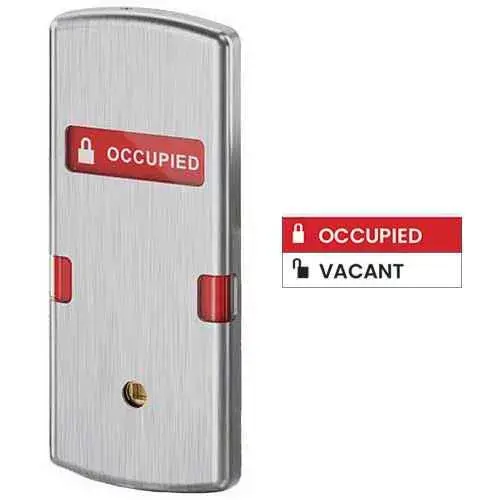 Occupied or Vacant Privacy Sectional Outside Indicator Bright Chrome Finish Occupied or Vacant Privacy Sectional Outside Indicator Bright Chrome Finish