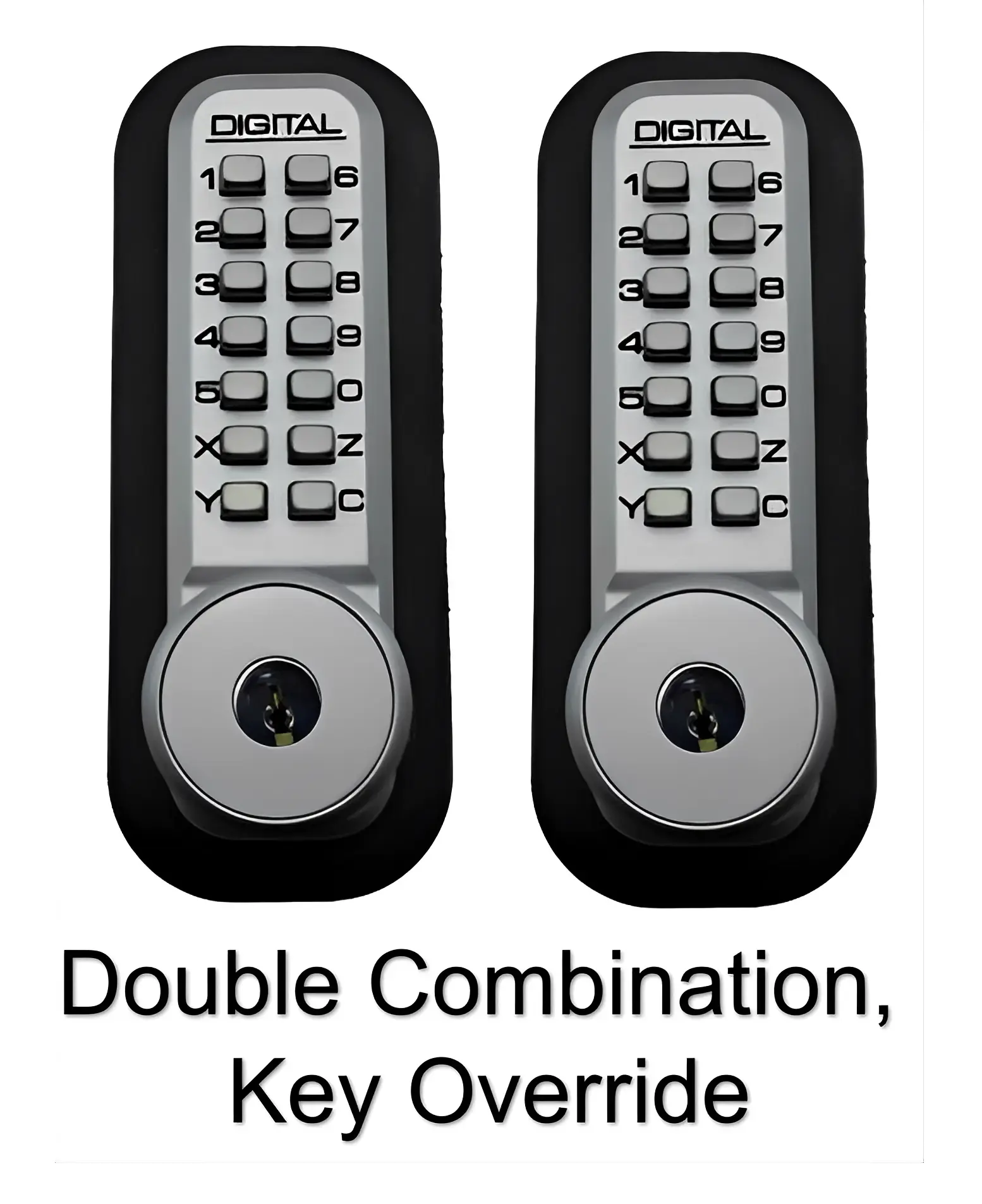 Lockey Mechanical Keyless Deadbolt with Double Combination and Key Override Antique Brass Finish 2210ABDCKO