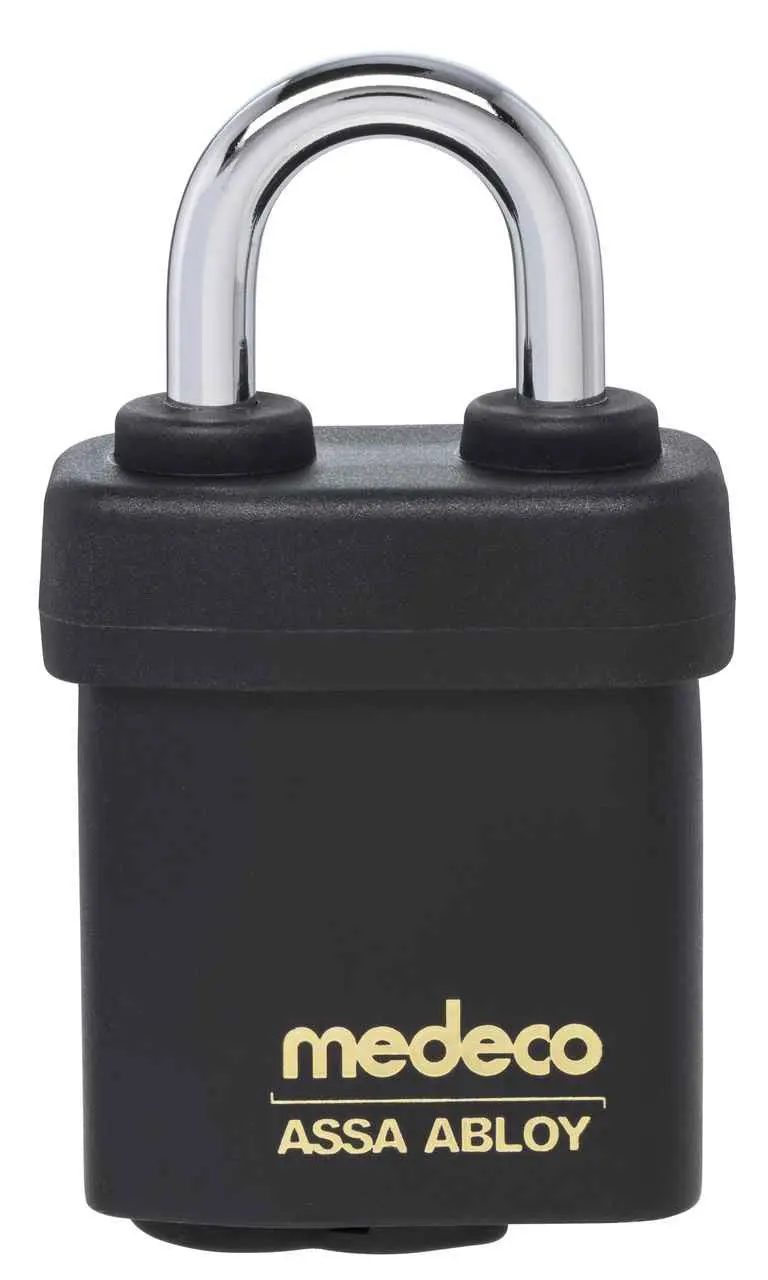 Medeco Security Locks Indoor/Outdoor 6 Pin Padlock 5/16 Shackle Diameter with Cylinder 5451F00W-G3S