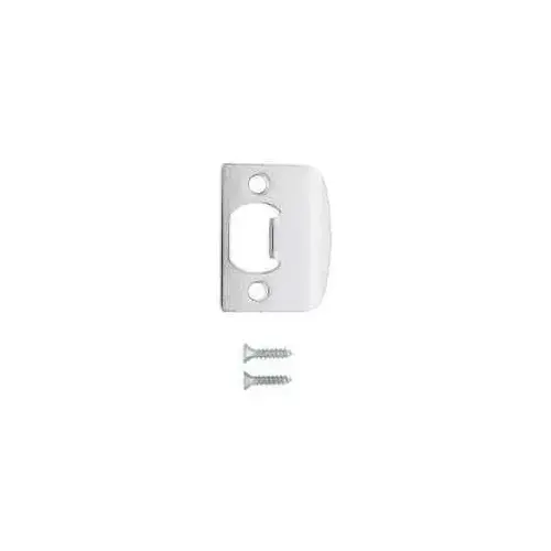 Round Corner Adjustable Lip Strike Satin Nickel Finish Round Corner Adjustable Lip Strike Satin Nickel Finish