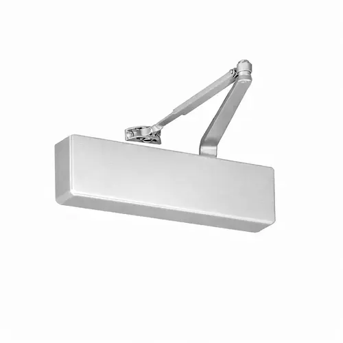 Regular Arm Adjustable Surface Mount Door Closer with Delay Aluminum Finish Regular Arm Adjustable Surface Mount Door Closer with Delay Aluminum Finish