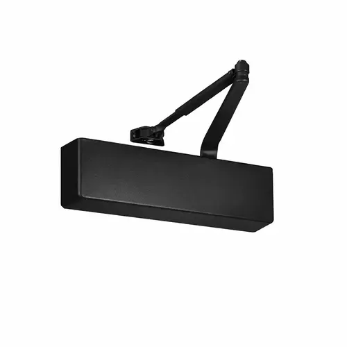 Parallel Rigid Arm Adjustable Surface Mount Door Closer Black Suede Powder Coat Finish Parallel Rigid Arm Adjustable Surface Mount Door Closer Black Suede Powder Coat Finish