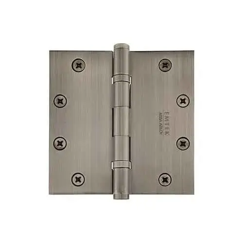 5 X 5 Square Solid Brass Heavy Duty Ball Bearing Hinge French Antique Brass Finish Pair 5 X 5 Square Solid Brass Heavy Duty Ball Bearing Hinge French Antique Brass Finish Pair