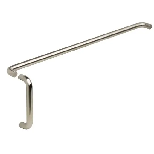 28" Push Bar and 12" Pull Combo; 1" Round and 2-1/2" Projection Black Finish 28" Push Bar and 12" Pull Combo; 1" Round and 2-1/2" Projection Black Finish