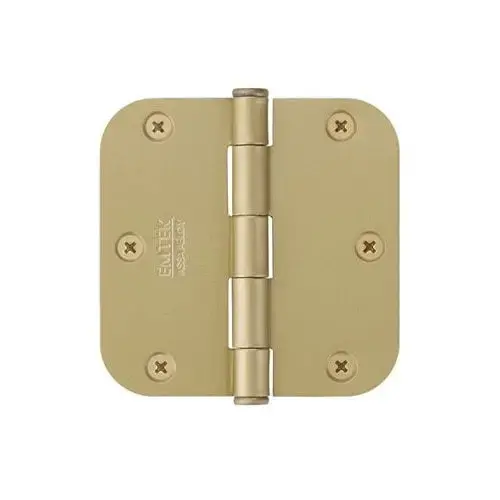 3-1/2" X 3-1/2" 5/8" Radius Heavy Duty Steel Hinge Bright Chrome Finish Pair 3-1/2" X 3-1/2" 5/8" Radius Heavy Duty Steel Hinge Bright Chrome Finish Pair
