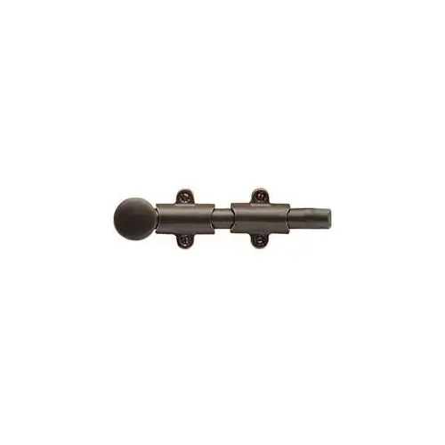 6" Surface Bolt with 3 Strikes Medium Bronze Finish 6" Surface Bolt with 3 Strikes Medium Bronze Finish