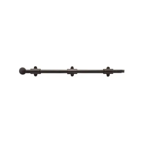 18" Surface Bolt with 3 Strikes Bright Nickel Finish 18" Surface Bolt with 3 Strikes Bright Nickel Finish