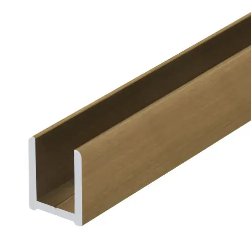 Antique Brass 95" (2.49 m) High Profile Aluminum Glazing Channel for 3/8" Glass Antique Brass 95" (2.49 m) High Profile Aluminum Glazing Channel for 3/8" Glass