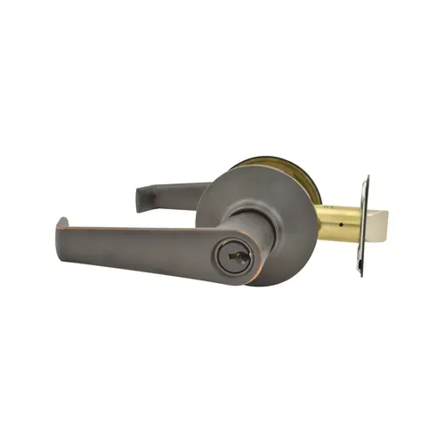 Elan Lever Storeroom Lock C Keyway with 16211 Latch and 10063 Strike Aged Bronze Finish Elan Lever Storeroom Lock C Keyway with 16211 Latch and 10063 Strike Aged Bronze Finish