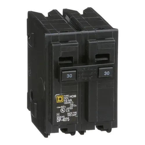 Electric Homeline 2-Pole Plug-On Circuit Breakers 15-200A HACR Rated Electric Homeline 2-Pole Plug-On Circuit Breakers 15-200A HACR Rated
